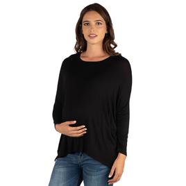 Plus Size 24/7 Comfort Apparel Oversized Maternity Dolman Top