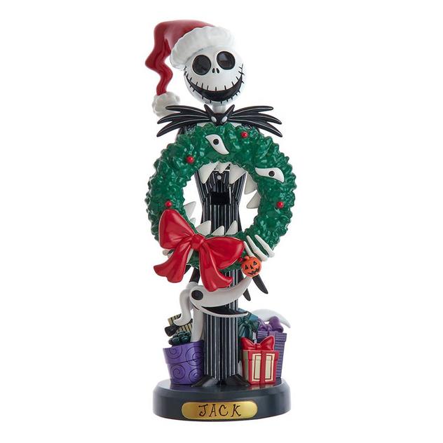 Kurt S. Adler 10in. Disney Jack Skellington w/ Wreath Nutcracker