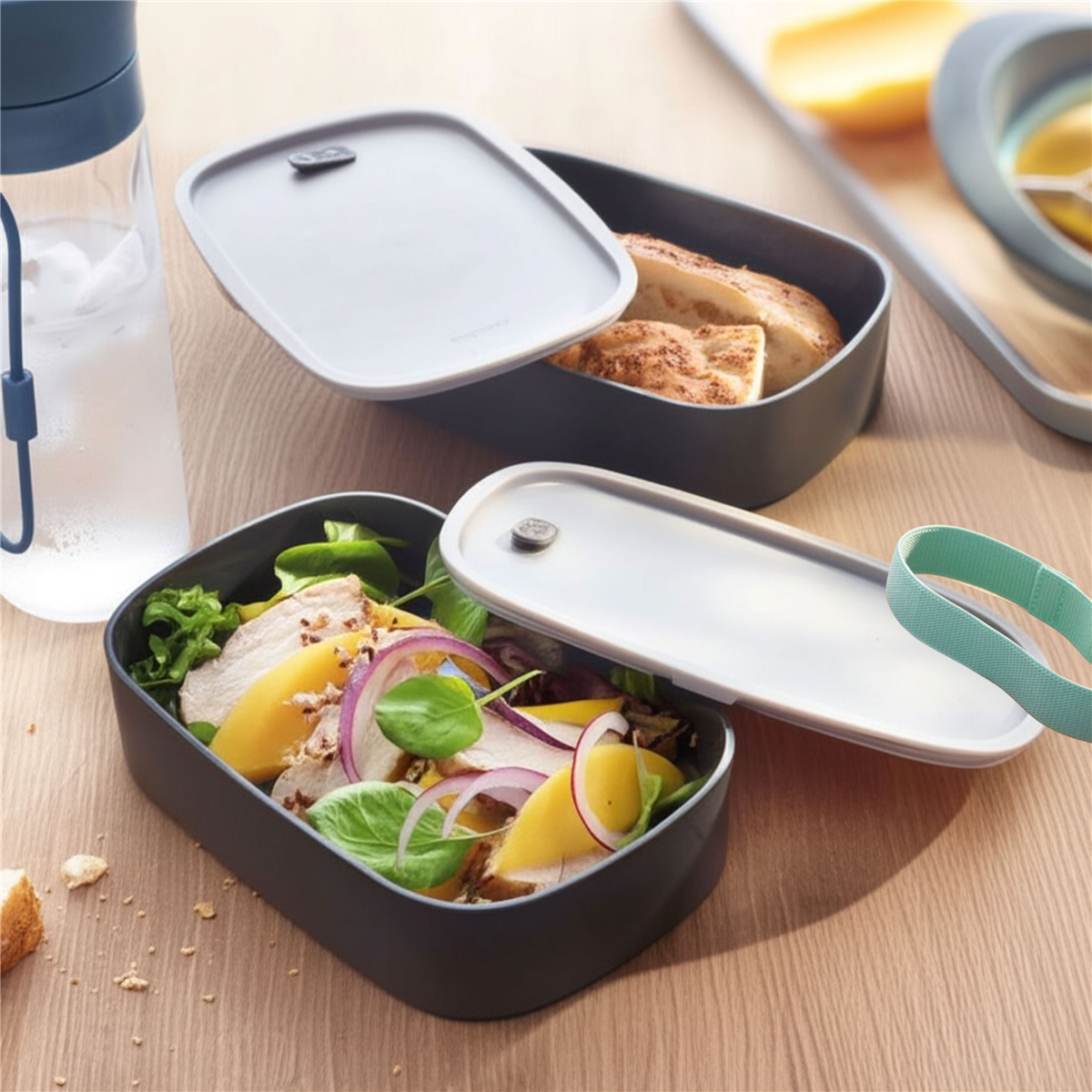 BergHOFF Leo 3pc. Dual Bento Box Set with Strap