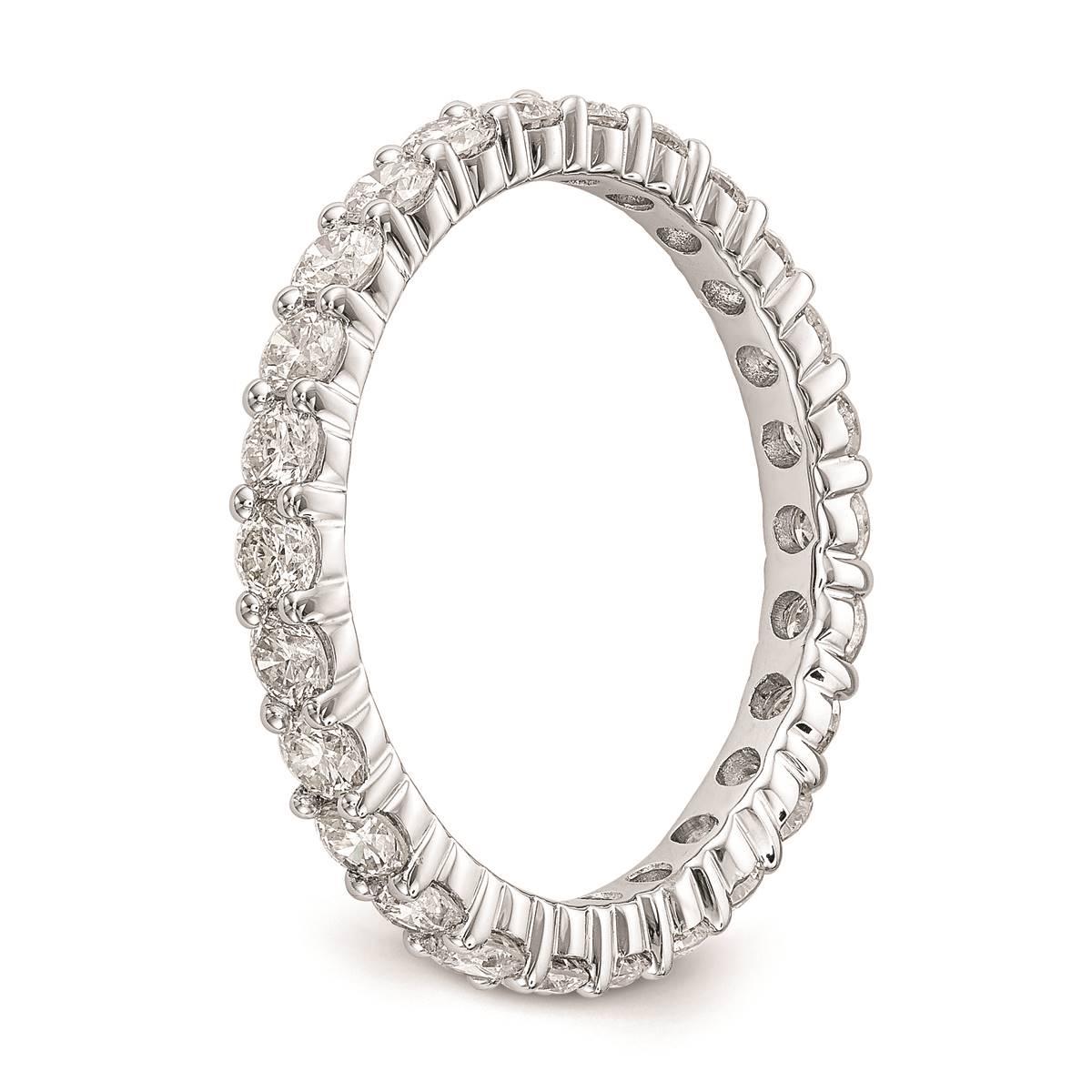 Pure Fire 14kt. White Gold Lab Grown Diamond Prong Eternity Band