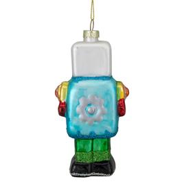 Northlight Seasonal 4.75in. Glass Robot Christmas Ornament