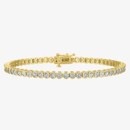 Nova Star(R) Gold over Silver Lab Grown Diamond Tennis Bracelet