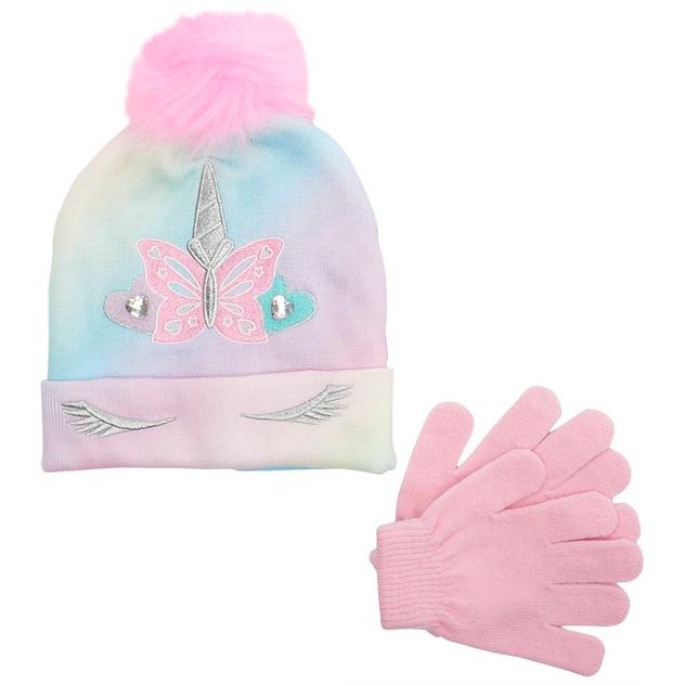 Girls Miss Gwen's OMG Accessories Ombre Butterfly Hat/Gloves Set