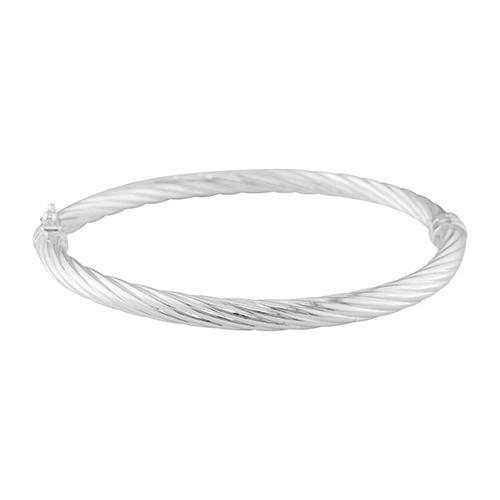 Ellen Tracy Sterling Silver Twisted Bangle Bracelet