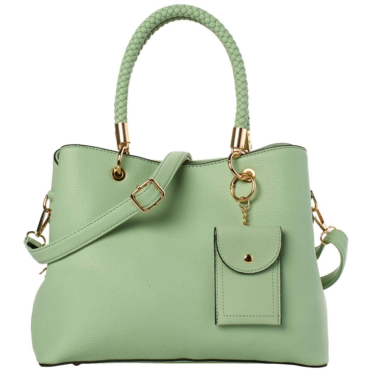 DS Fashion NY Braided Handle Satchel