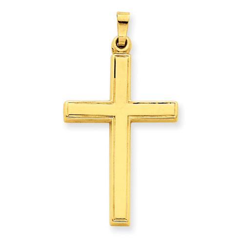 Unisex Gold Classics™ 14kt. Yellow Gold Hollow Cross Pendant