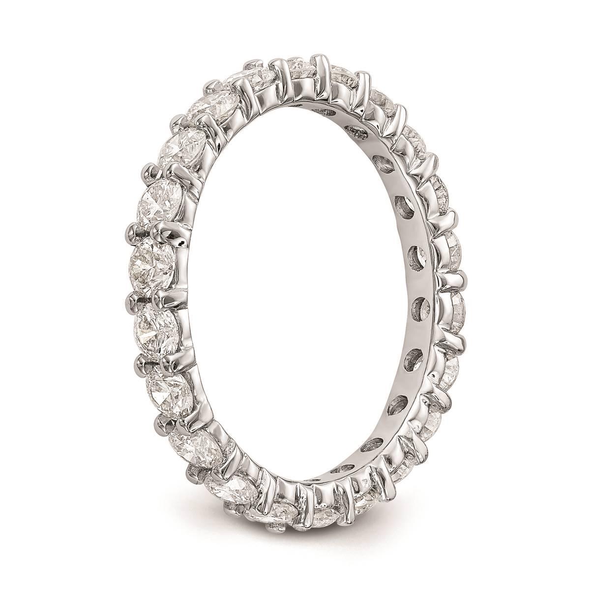 Pure Fire 14kt. White Gold Lab Grown Diamond Prong Eternity Band