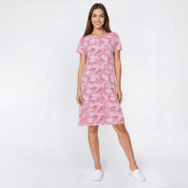 Womens Jaclyn Short Sleeve Tropical Nightshirt