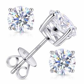 Saffron 1ctw. Moissanite Stud Earring