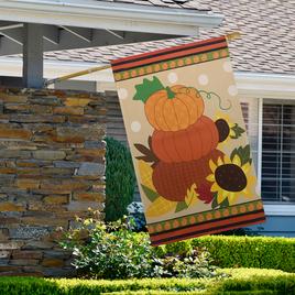 Northlight Seasonal Pumpkins and Sunflowers Garden Flag
