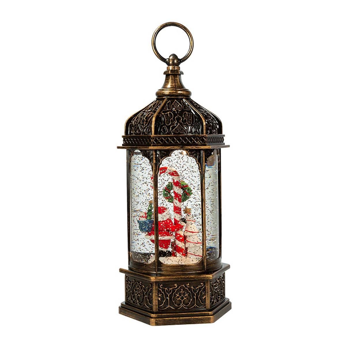 Kurt S. Adler 11in. Light Up Santa Water Lantern
