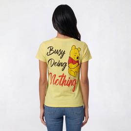 Juniors Freeze Pooh Doing Nothing Front/Back Girlfriend Tee