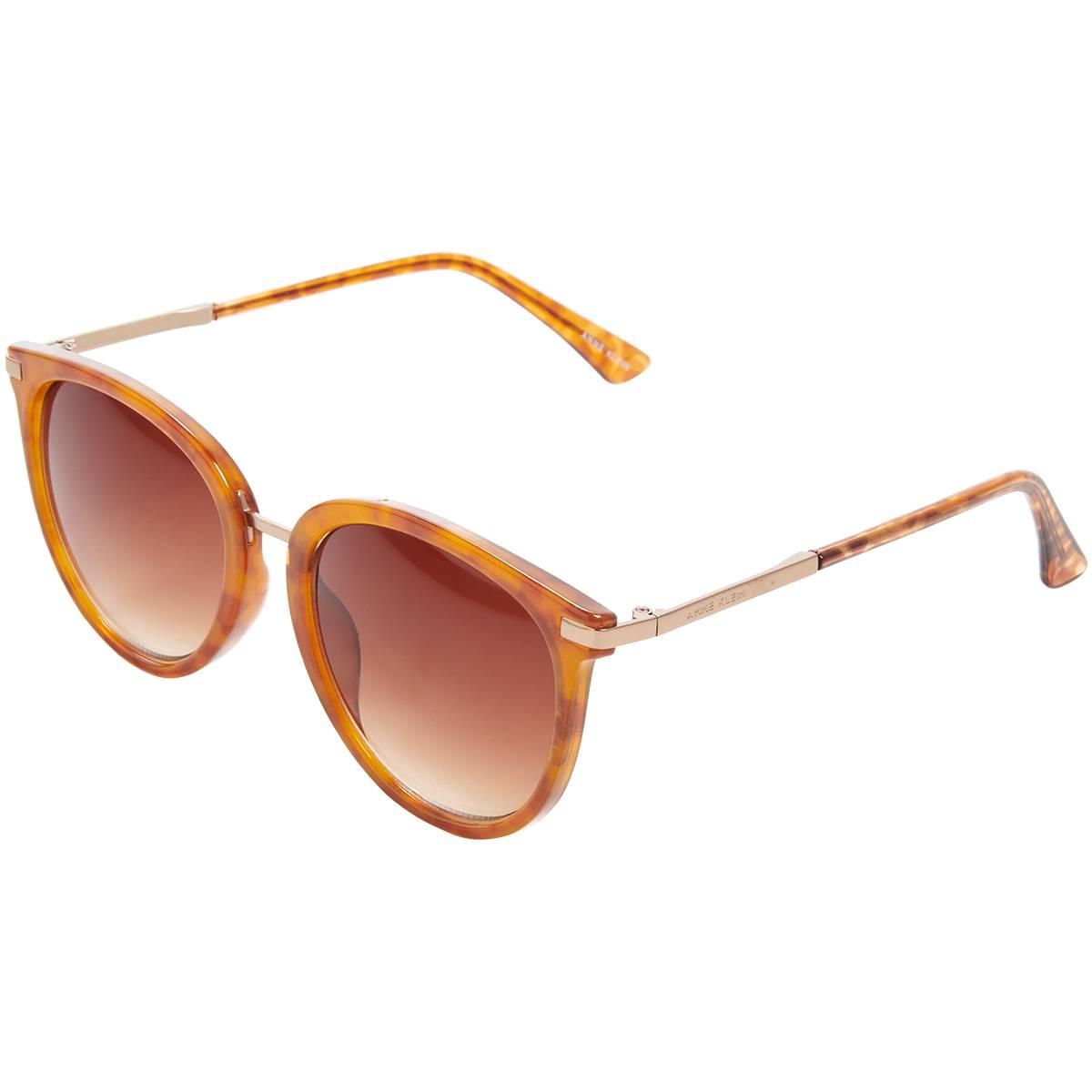 Womens Anne Klein Rounded Vintage Cat Eye Sunglasses