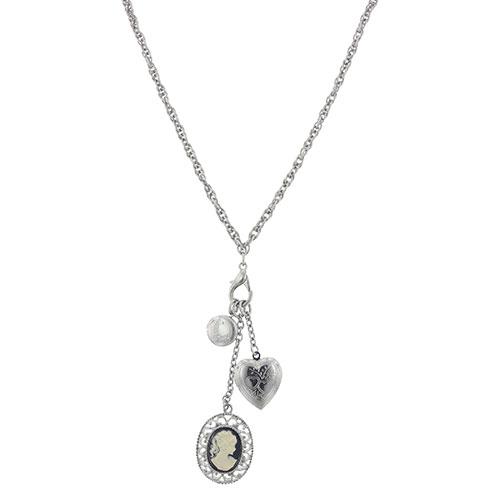 Signature 1928 Cameo Locket Necklace