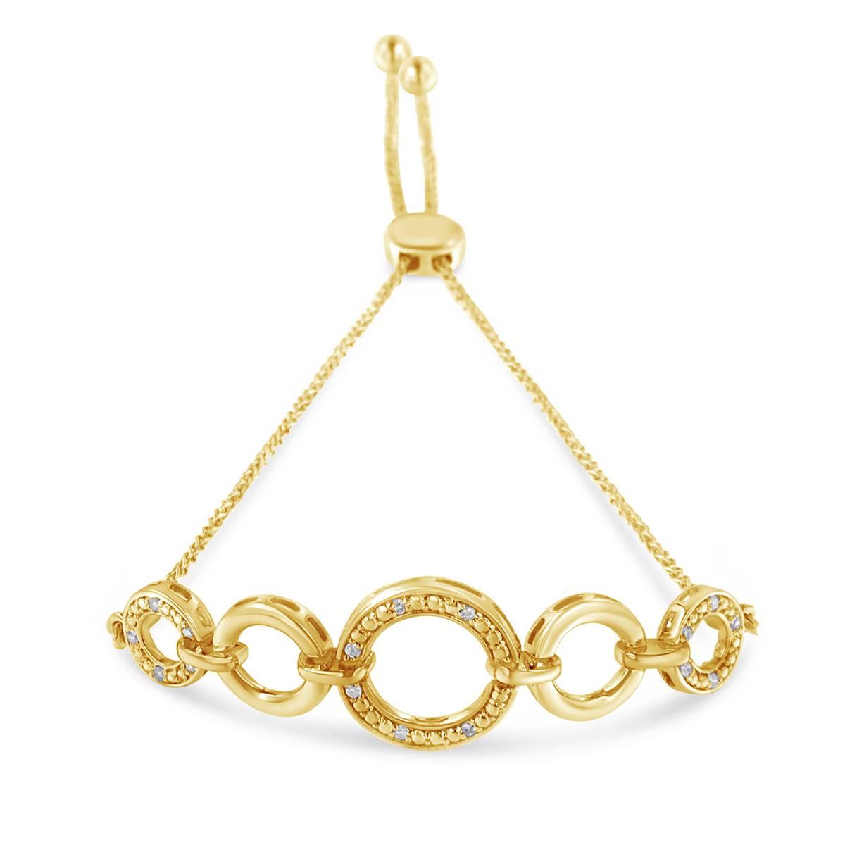 Diamond Classics(tm) Yellow Plated Adjustable Bracelet