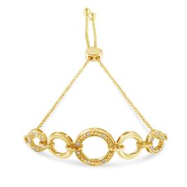 Diamond Classics(tm) Yellow Plated Adjustable Bracelet
