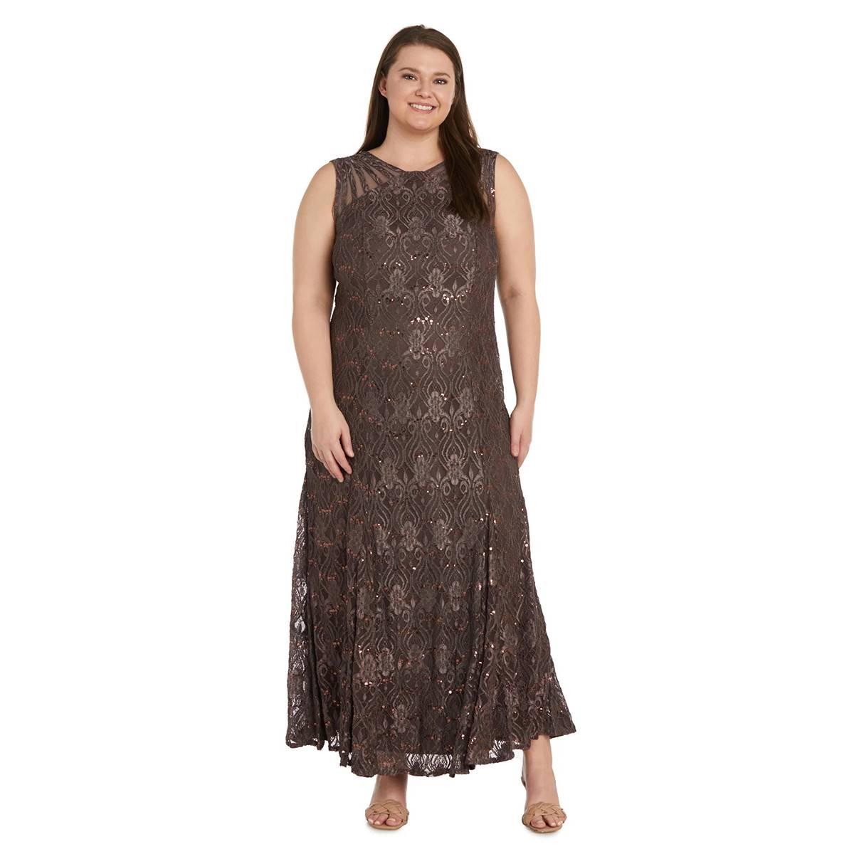 Plus Size R&M Richards Sleeveless Strappy Mermaid Evening Gown