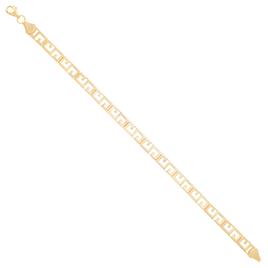 Gold One(tm) 1kt. Yellow Gold Greek Key Design Link Bracelet