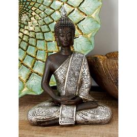9th & Pike® Black Polystone Buddha Sculpture
