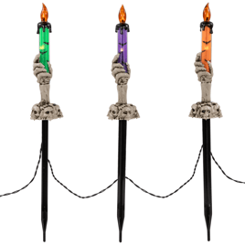 Northlight LED Lighted Skeleton Candle Halloween Decor - Set of 6