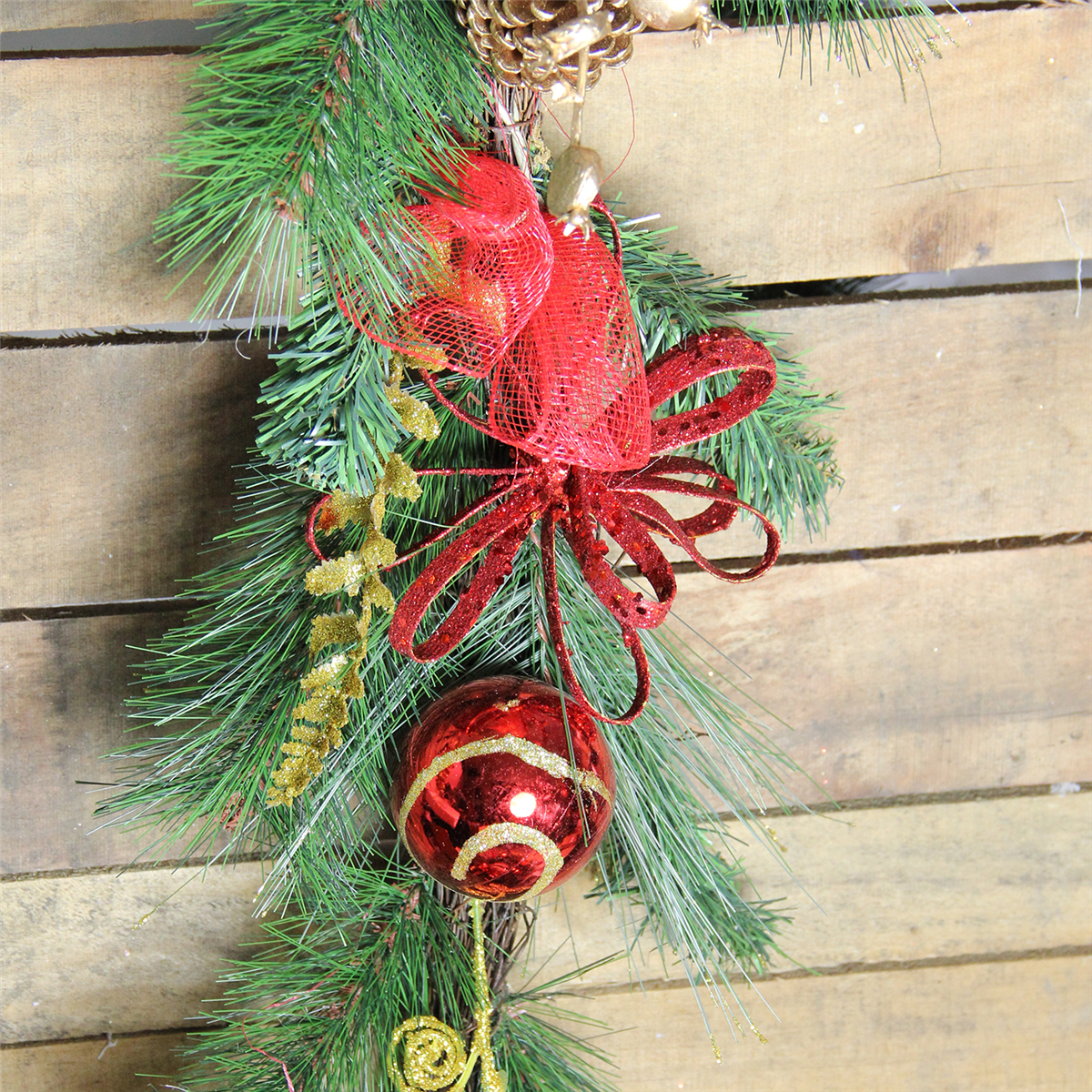 Northlight 6ft. Berries & Ornaments Mixed Pine Christmas Garland
