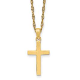 Gold Classics(tm) 14kt. 18in. Cross Pendant Necklace