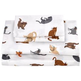Ashley Cooper(tm) Kitty Cat Flannel Sheet Set
