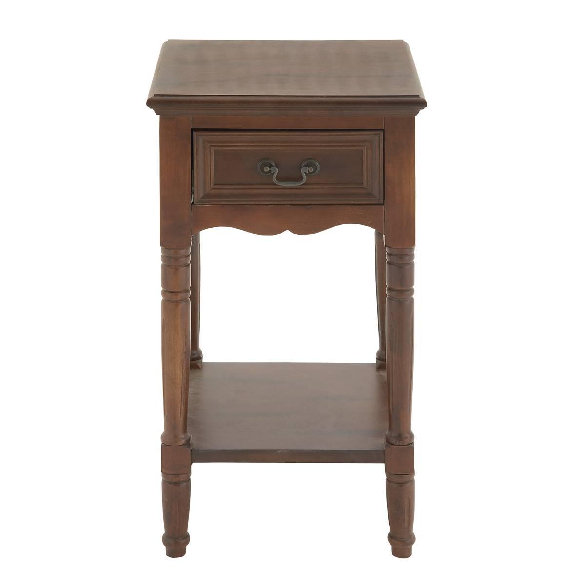 9th & Pike® Brown Pine Traditional Accent Table