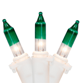 Northlight 10ft. Clear with Green Tip Mini Christmas Light Set