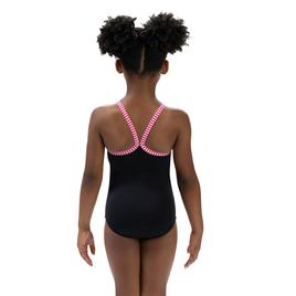 Toddler Girls Dolfin® Criss-Cross Back One Piece Swimsuit