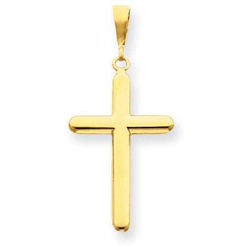 Unisex Gold Classics(tm) 14kt. Gold Polished Cross Pendant