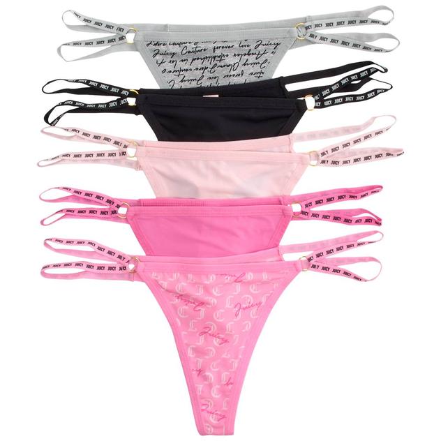 Juniors Juicy Couture 5pk. Micro Thong Panties JC3127-5PKAY