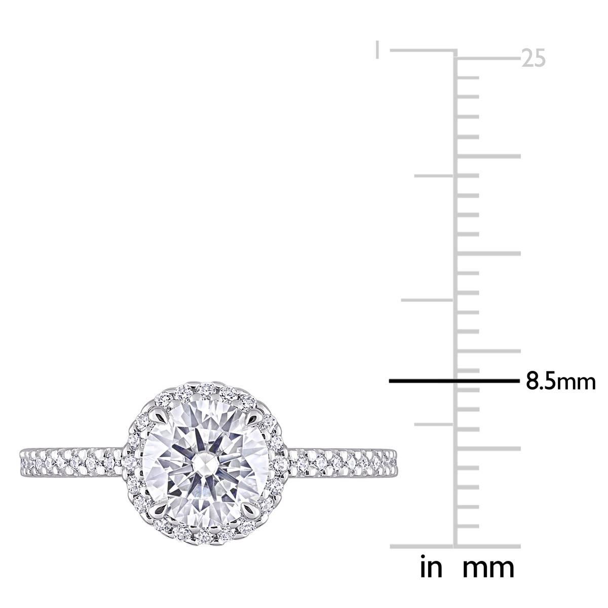 Gemstone Classics™ 1 1/4kt. Dew Moissanite Halo Ring