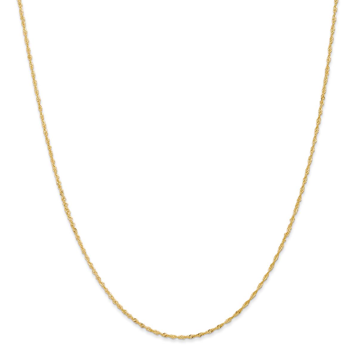 Gold Classics(tm) 1.10mm. 14k Gold Singapore Chain Necklace