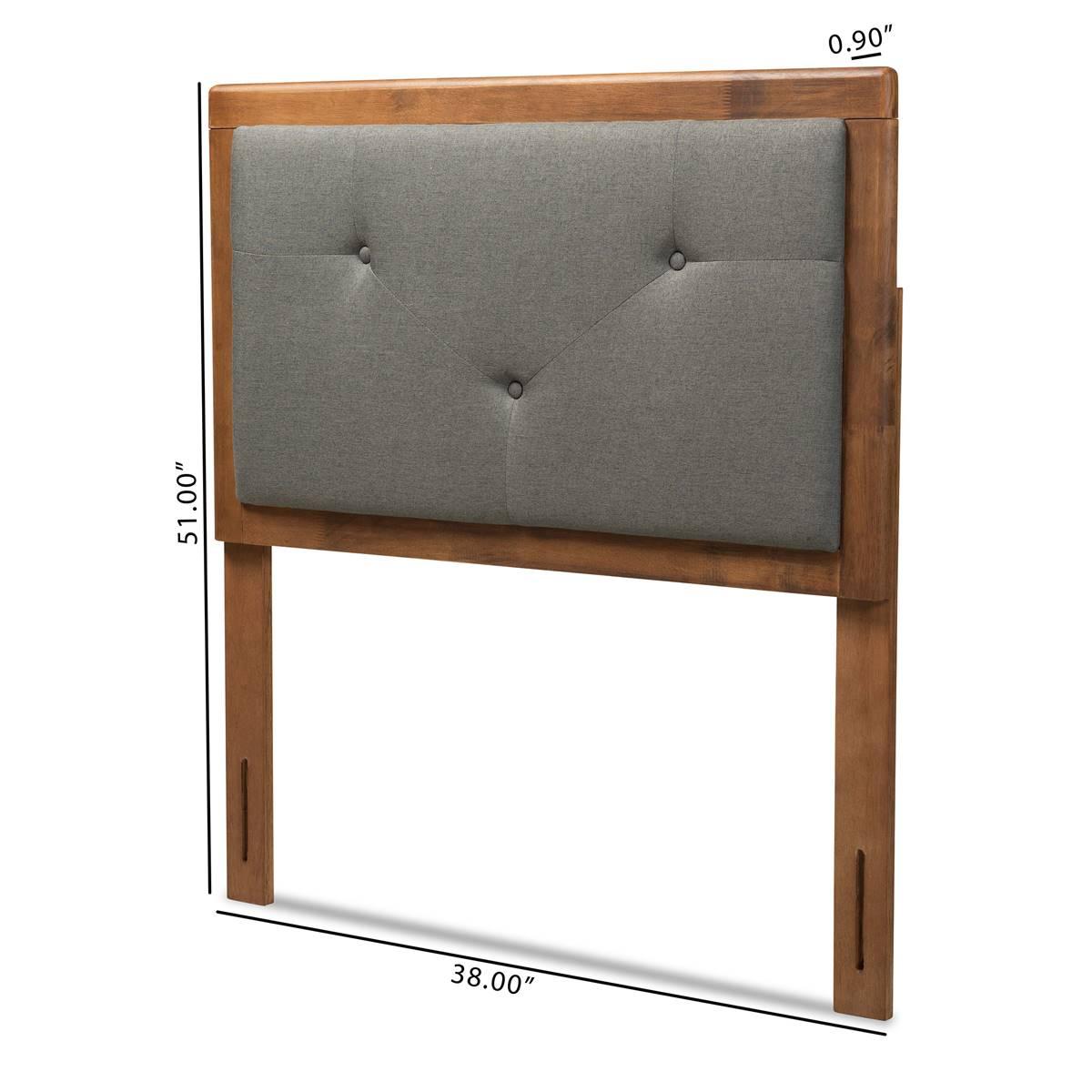 Baxton Studio Abner Modern Fabric & Wood Twin Size Headboard