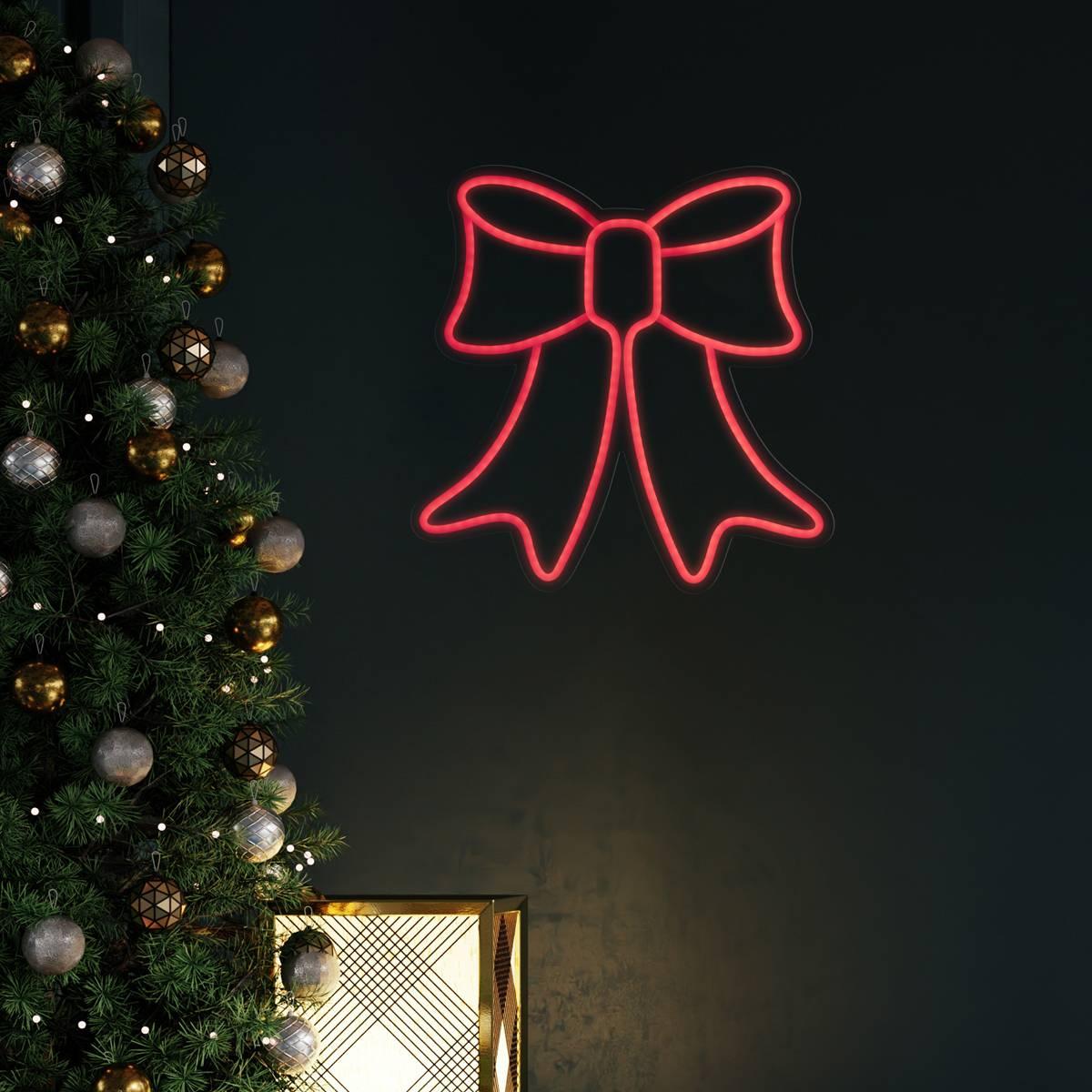 Northlight Seasonal 15in. LED Neon Bow Christmas Window Décor