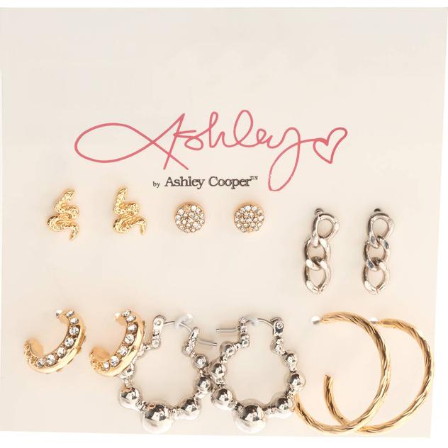 Ashley 6pr. Mystic Stud & Hoop Earrings Set