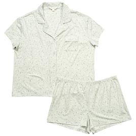 Womens Laura Ashley® Short Sleeve Mini Bouquet Shorty Pajama Set