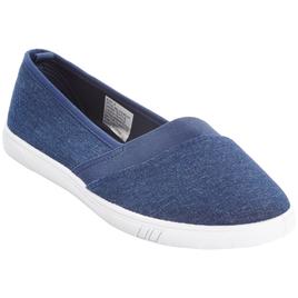 Womens Ashley Blue Canvas Slip On Flats