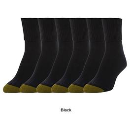 Womens Gold Toe® 6pk. Extended Turn Cuff Quarter Socks