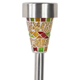 Northlight Seasonal Mosaic Stained LED Pathway Markers - Set of 3