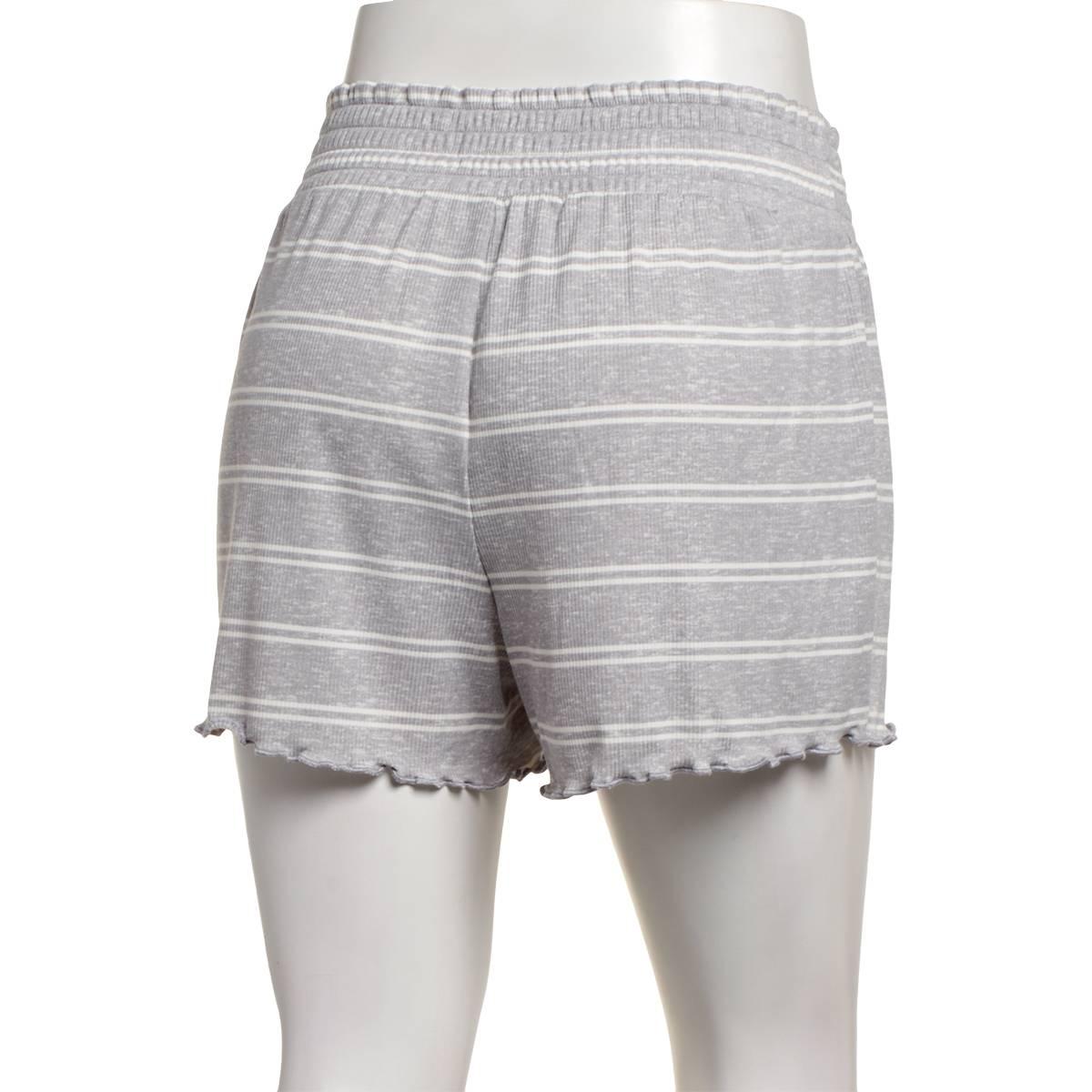 Womens René Rofé® Stripe Smocked Waist Pajama Shorts