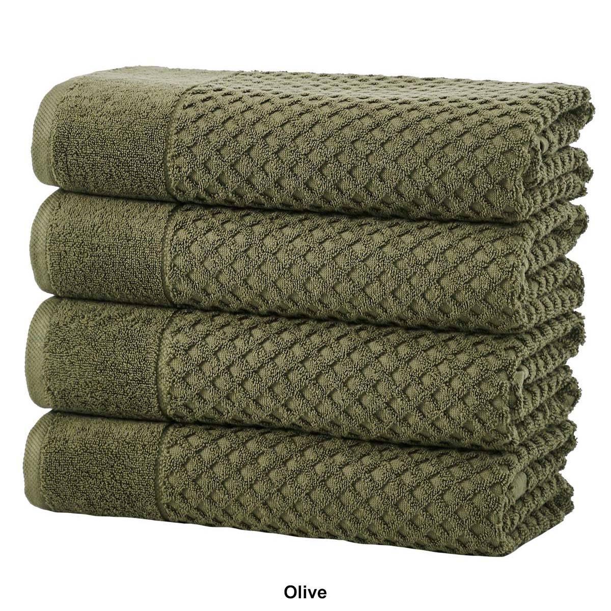 Freshfolds Grayson 4pc. Cotton Lattice Textured Bath Towel Set