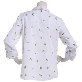 Womens Emily Daniels 3/4 Sleeve Lemon Casual Button Down