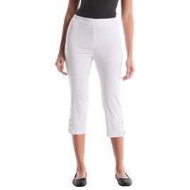 Petite Rafaella(R) Button Detail Capris