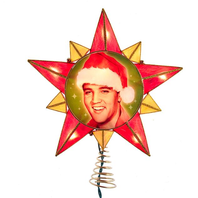 Kurt S. Adler 10.5in. Elvis® Capiz Star Tree Topper