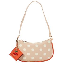 DS Fashion Poka Dot Shoulder Bag - Tan
