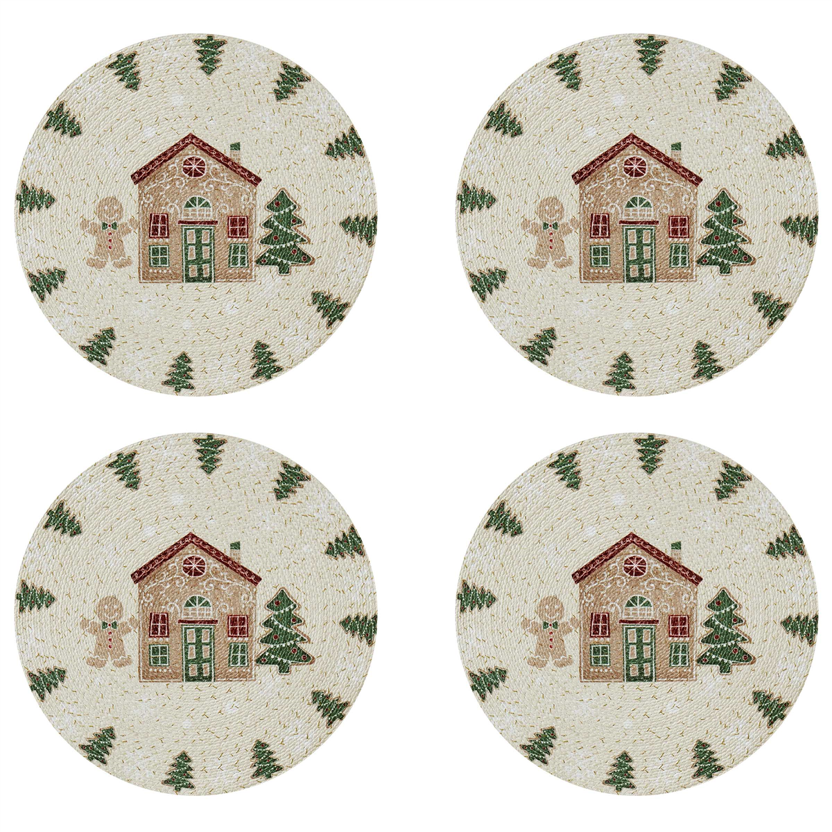 Avanti Avanti Linens Gingerbread Village Placemats - Set of 4