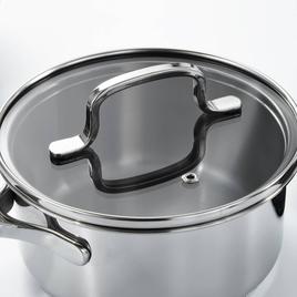 BergHOFF Helix Stainless Steel 1.6qt. Saucepan w/ Glass Lid