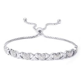 Accents by Gianni Argento Diamond Accent X & Heart Bracelet